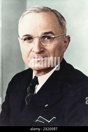 Harry S. Truman. Wahrscheinlich in den 1940er-50er-Jahren Stockfoto