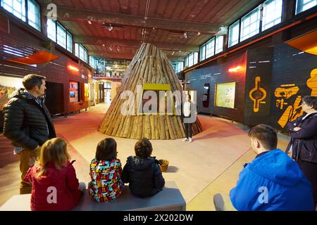 Eisen-Museum. Parque y Ferrería de Mirandaola. Legazpi, Gipuzkoa, Baskisches Land, Spanien. Stockfoto