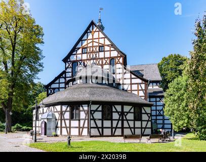 Evangelische Friedenskirche der Heiligen Dreifaltigkeit (Kościół Pokoju; Kosciol Pokoju) auf dem Friedensplatz (Plac Pokoju) in Świdnica (Schweidnitz, Swidnica) Stockfoto