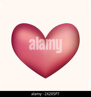 Buntes, handgezeichnetes Herz mit Farbverlauf. Designelemente für Valentinstag, Hochzeit, Geburtstag. Liebe Vektor-Illustration für Poster, Karte, Postkarte Stock Vektor