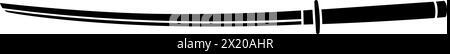 Kampfkunst Waffen: katana Schwert Ikone Stock Vektor