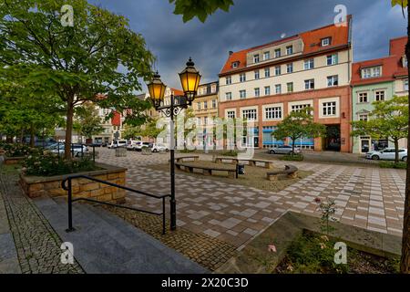 Die historische Altstadt von Zeitz, Burgenlandkreis, Sachsen-Anhalt, Deutschland Stockfoto