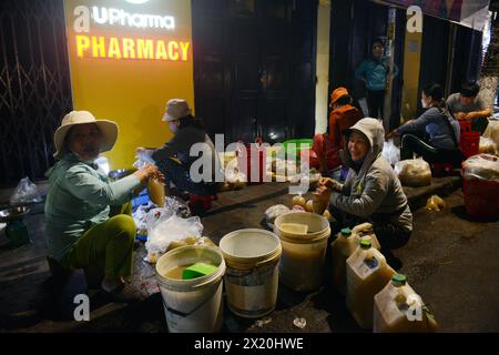 Ein frühmorgendlicher Markt in der Altstadt von Hoi an, Vietnam. Stockfoto