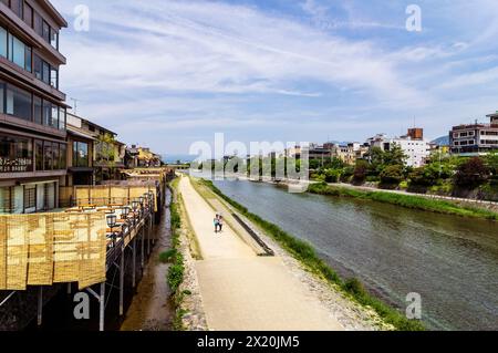 Blick auf die Stadt Kyoto in der Region Kansai auf der Insel Honshu. Stockfoto