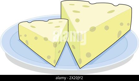 Illustration des Käsevektors Stock Vektor