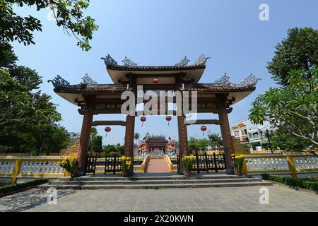 Văn miếu-Tempel der Literatur in der Altstadt von Hội an, Vietnam. Stockfoto