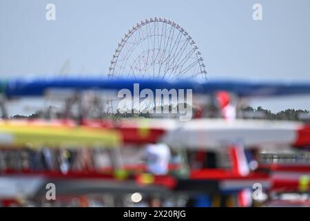 Sea Forest Waterway, Tokio, Japan. April 2024. Allgemeine Ansicht, 19. APRIL 2024 - Canoe Sprint : 2024 ACC Canoe Sprint Asienmeisterschaften & Paris 2024 Canoe Sprint Asiatische Qualifikation C2 Männer 500 m Finale auf dem Sea Forest Waterway, Tokio, Japan. Quelle: MATSUO.K/AFLO SPORT/Alamy Live News Stockfoto