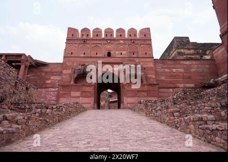 Elephant Gate, Fatehpur Sikri, Uttar Pradesh, Indien Stockfoto