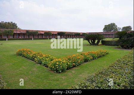 Diwan Khana-i-AAM (Diwan-i-AAM), Fatehpur Sikri, Uttar Pradesh, Indien Stockfoto