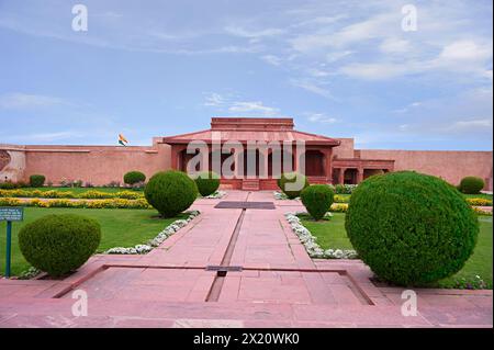 Diwan Khana-i-AAM (Diwan-i-AAM), Fatehpur Sikri, Uttar Pradesh, Indien Stockfoto