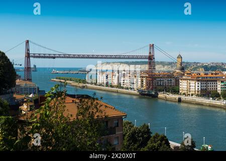 Biskaya Brücke, UNESCO-Weltkulturerbe, Bilbao, Baskenland, Spanien Stockfoto