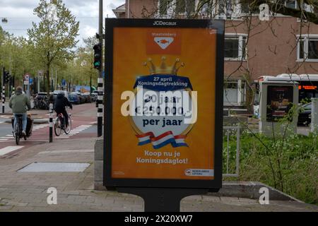 Reklametafel Staatsloterij Kingsday In Amsterdam Niederlande 18-4-2024 Stockfoto