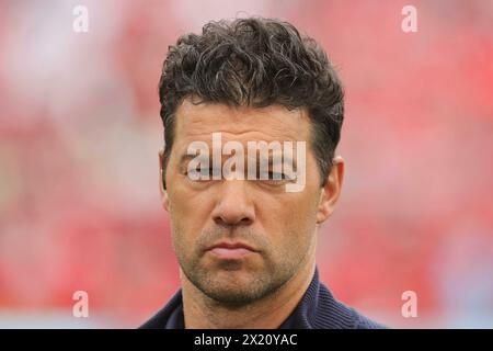 Leverkusen, Deutschland. April 2024. firo: 14.04.2024 Fußball, Fußball, Männer 1.Bundesliga 1.Bundesliga Bayer Leverkusen - Werder Bremen 5:0 Michael Ballack, TV-Experte, Porträt Credit: dpa/Alamy Live News Stockfoto