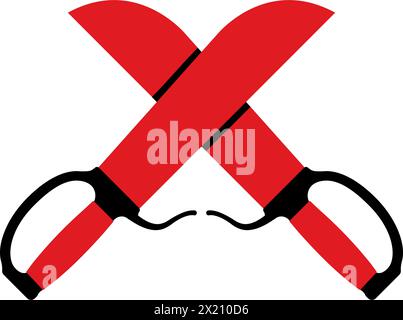 Kampfkünste: Schmetterlings-Doppelschwerter-Symbol Stock Vektor