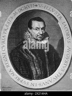 Du, Jacques-Auguste de, 8.10.1553 - 7,5.1617, französischer Historiker und Politiker, ADDITIONAL-RIGHTS-CLEARANCE-INFO-NOT-AVAILABLE Stockfoto