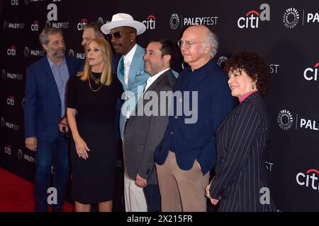 Judd Apatow, Jeff Garlin, Cheryl Hines, J.B. Smoove, Jeff Schaffer, Larry David und Susie Essman beim Screening der HBO Sitcom Curb Your enthusiasm / Lass es, Larry auf dem 41. Paleyfest 2024 im Dolby Theatre. Los Angeles, 18.04.2024 *** Judd Apatow, Jeff Garlin, Cheryl Hines, J B Smoove, Jeff Schaffer, Larry David und Susie Essman bei der Vorführung der HBO Sitcom Curb Your Begeisterung Let IT Go, Larry beim 41 Paleyfest 2024 im Dolby Theatre Los Angeles, 18 04 2024 Foto:xD.xStarbuckx/xFuturexImagex larry 4429 Stockfoto