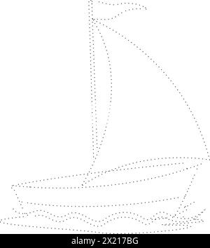 Vektorgrafik für Bootskontur Stock Vektor