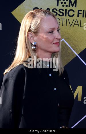 April 2024, Los Angeles, CA, USA: LOS ANGELES - 18. APR: UMA Thurman beim TCM Classic Film Festival Opening Night 2024 - 30. Jahrestag Präsentation von ''Pulp Fiction'' im TCL Chinese Theater IMAX am 18. April 2024 in Los Angeles, CA (Credit Image: © Kay Blake/ZUMA Press Wire) NUR REDAKTIONELLE VERWENDUNG! Nicht für kommerzielle ZWECKE! Stockfoto
