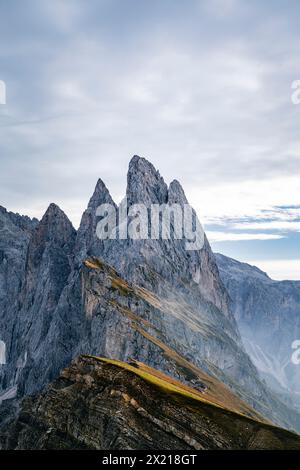Geissler Group und Seceda im Herbst, Gröden, Bozen, Südtirol, Italien Stockfoto