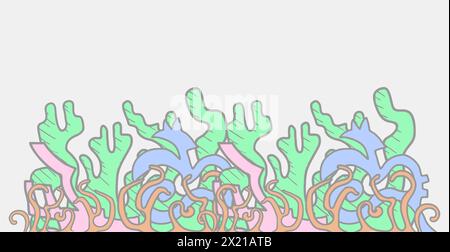 Farbalgen Stock Vektor