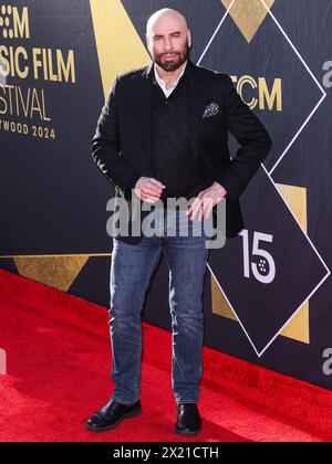 HOLLYWOOD, LOS ANGELES, KALIFORNIEN, USA - 18. APRIL: John Travolta kommt am 15. Jährlichen TCM Classic Film Festival 2024 Opening Night und 30. Jahrestag der Präsentation von Miramax 'Pulp Fiction' am 18. April 2024 im TCL Chinese Theatre in Hollywood, Los Angeles, Kalifornien, USA. (Foto: Xavier Collin/Image Press Agency) Stockfoto