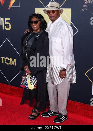 Hollywood, Usa. April 2024. HOLLYWOOD, LOS ANGELES, KALIFORNIEN, USA - 18. APRIL: Latanya Richardson Jackson und sein Ehemann Samuel L. Jackson kommen am 15. jährlichen TCM Classic Film Festival 2024 Opening Night und 30. Jahrestag der Präsentation von Miramax 'Pulp Fiction' im TCL Chinese Theatre am 18. April 2024 in Hollywood, Los Angeles, Kalifornien, USA. (Foto: Xavier Collin/Image Press Agency) Credit: Image Press Agency/Alamy Live News Stockfoto