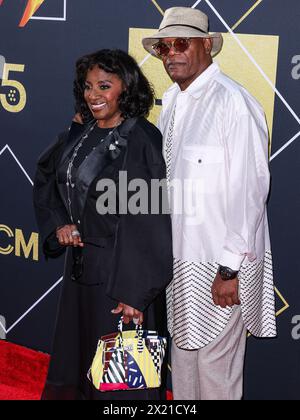 Hollywood, Usa. April 2024. HOLLYWOOD, LOS ANGELES, KALIFORNIEN, USA - 18. APRIL: Latanya Richardson Jackson und sein Ehemann Samuel L. Jackson kommen am 15. jährlichen TCM Classic Film Festival 2024 Opening Night und 30. Jahrestag der Präsentation von Miramax 'Pulp Fiction' im TCL Chinese Theatre am 18. April 2024 in Hollywood, Los Angeles, Kalifornien, USA. (Foto: Xavier Collin/Image Press Agency) Credit: Image Press Agency/Alamy Live News Stockfoto