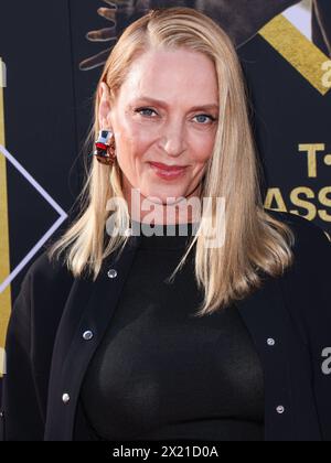 HOLLYWOOD, LOS ANGELES, KALIFORNIEN, USA - 18. APRIL: UMA Thurman kommt am 15. Jährlichen TCM Classic Film Festival 2024 Opening Night und 30. Jahrestag Präsentation von Miramax 'Pulp Fiction', die am 18. April 2024 im TCL Chinese Theatre in Hollywood, Los Angeles, Kalifornien, USA, stattfand. (Foto: Xavier Collin/Image Press Agency) Stockfoto