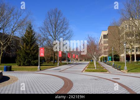 Frühling an der Stony Brook University (SBU) auf Long Island in Stony Brook, New York Stockfoto