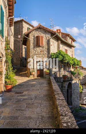 In den Straßen von Santa Fiora, Provinz Grosseto, Toskana, Italien Stockfoto