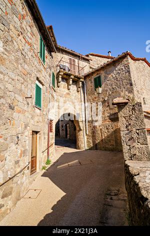 In den Straßen von Santa Fiora, Provinz Grosseto, Toskana, Italien Stockfoto