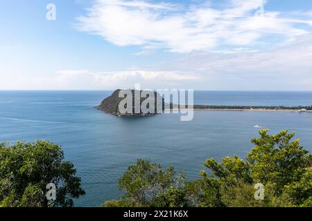 Barrenjoey Headland, Teil des Ku-Ring Gai Chase Nationalparks mit Barrenjoey Halbinsel, Leuchtturm und Palm Beach, Sydney, NSW, Australien, 2024 Stockfoto