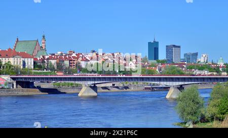 Warschau, Polen. 11. April 2024. Panorama der Altstadt. Stockfoto