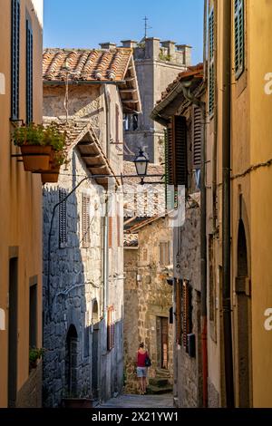 In den Straßen von Santa Fiora, Provinz Grosseto, Toskana, Italien Stockfoto