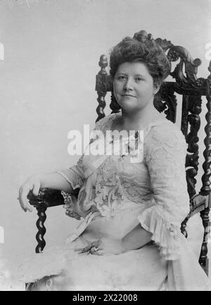 Mrs. C.W. Fairbanks, 1913. Cornelia „Nellie“ Cole Fairbanks (1852–1913), Ehefrau des Senators und Vizepräsidenten Charles W. Fairbanks. Außerdem war sie Präsidentin der National Society Daughters of the American Revolution. Stockfoto