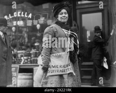 Mrs. H. Riordan, Suffragette, New York, 1910. Stockfoto