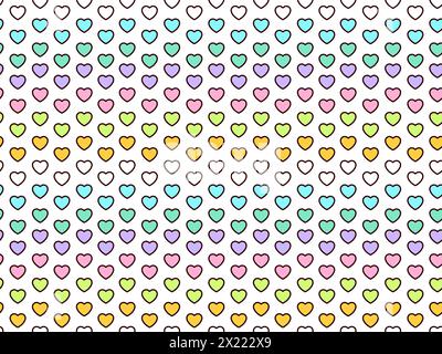 Nahtloses Muster mit bunten Herzen Stock Vektor