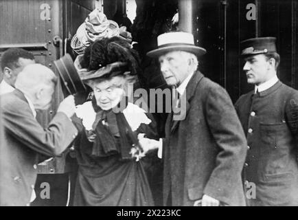 J.D. Rockefeller und seine Frau, 1911. Stockfoto