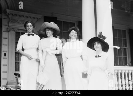 Jessie Wilson, Margaret Wilson, Mrs. Woodrow Wilson, Eleanor Randolph Wilson, 1912. Stockfoto