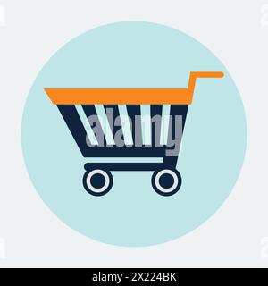 Einkaufswagen-Symbol. Flache Designart eps 10 Vektorillustration Stock Vektor