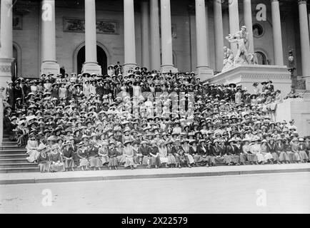 Philadelphia Lehrer auf Capitol Steps, Washington, D.C., 1911. Stockfoto