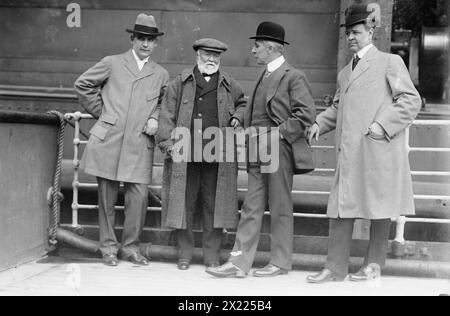 R. A. Franks, A. Carnegie, W. B. Dickson, 1910. Stockfoto