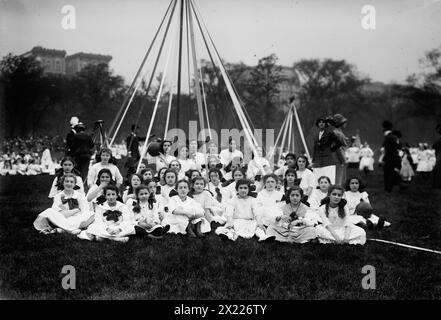 May Pole - Central Park, zwischen 1910 und 1915. Stockfoto