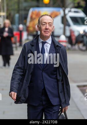 London, England, Großbritannien. April 2024. Anwältin DER Zeitung ANTHONY HUDSON, ich habe gesehen, wie ich am High Court ankam. (Kreditbild: © Tayfun Salci/ZUMA Press Wire) NUR REDAKTIONELLE VERWENDUNG! Nicht für kommerzielle ZWECKE! Stockfoto