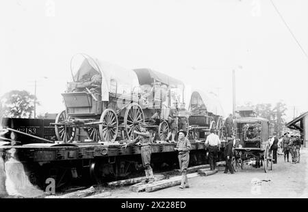 Batterie A 2. Regt. Feldartillerie, zwischen 1910 und 1915. Stockfoto