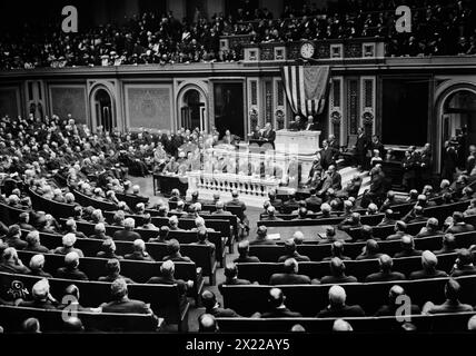 Präsident Wilson, Referat des Kongresses, 1913. Stockfoto