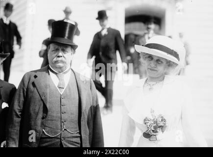 Sir George &amp; Lady Reid, zwischen 1910 und 1915. Zeigt den australischen Politiker Sir George Houstoun Reid (1845–1918) und Lady Reid. Stockfoto