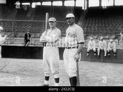 Bill Carrigan &amp; Manager Jake Stahl, Boston AL (Baseball), 1912. Stockfoto