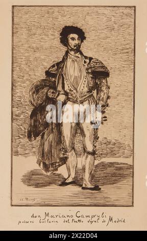 Der Tänzer (Mariano Caprubi) (Le Bailarin (Mariano Camprubi)), 1862. Stockfoto