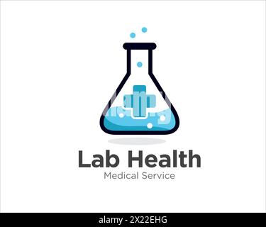 Lab Health Logo Designs für medizinische Forschung Logo Stock Vektor